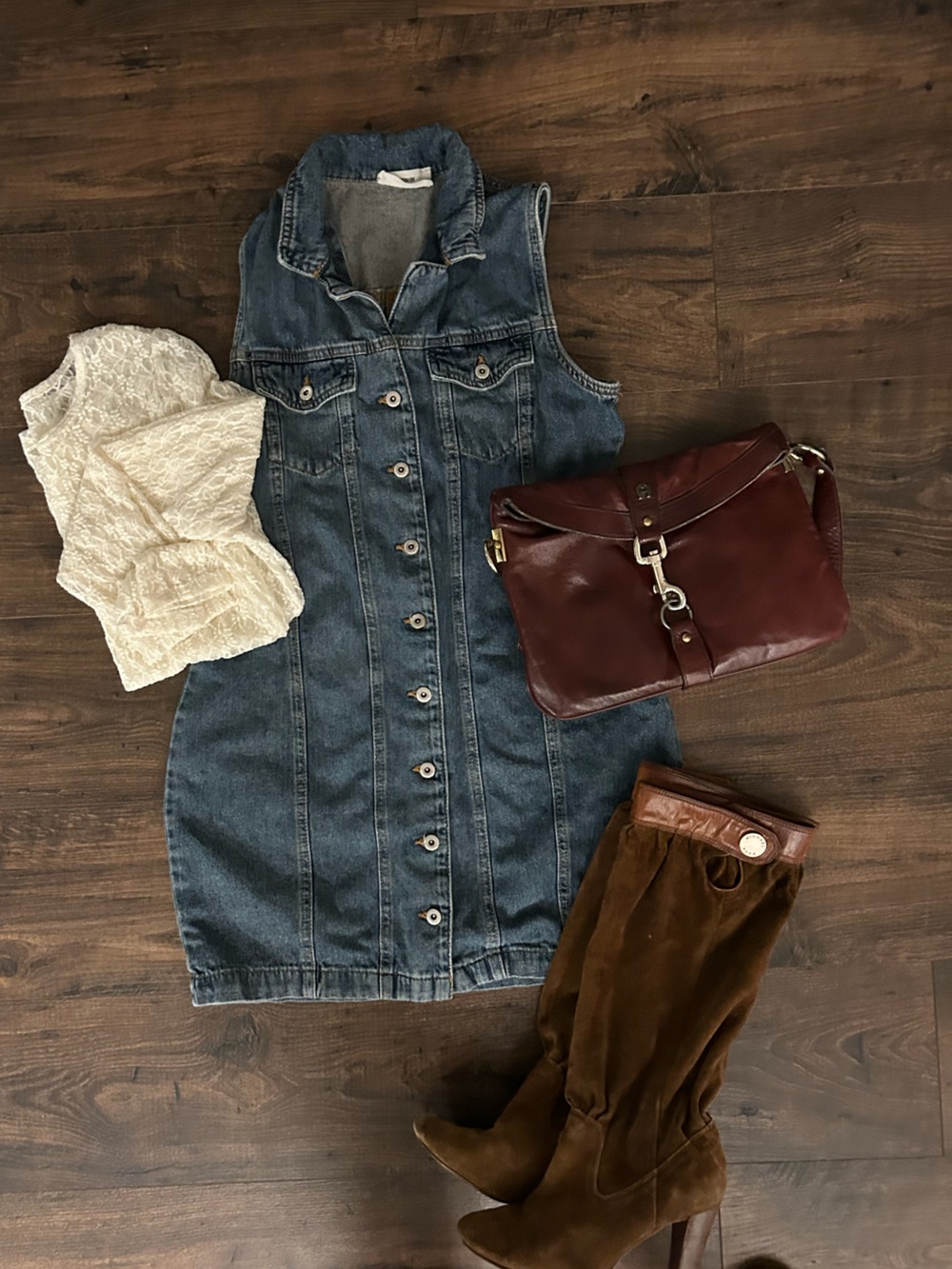 Cotton On Blue Denim Button-Front Mini Dress